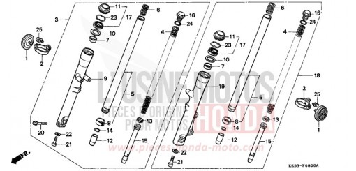 FRONT FORK CA125S de 1995